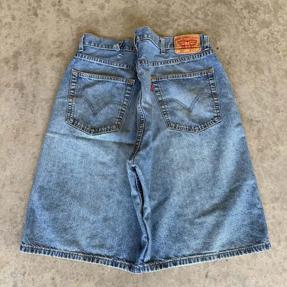 Vintage Y2K Faded Levi's 569 Loose Fit Denim Jorts